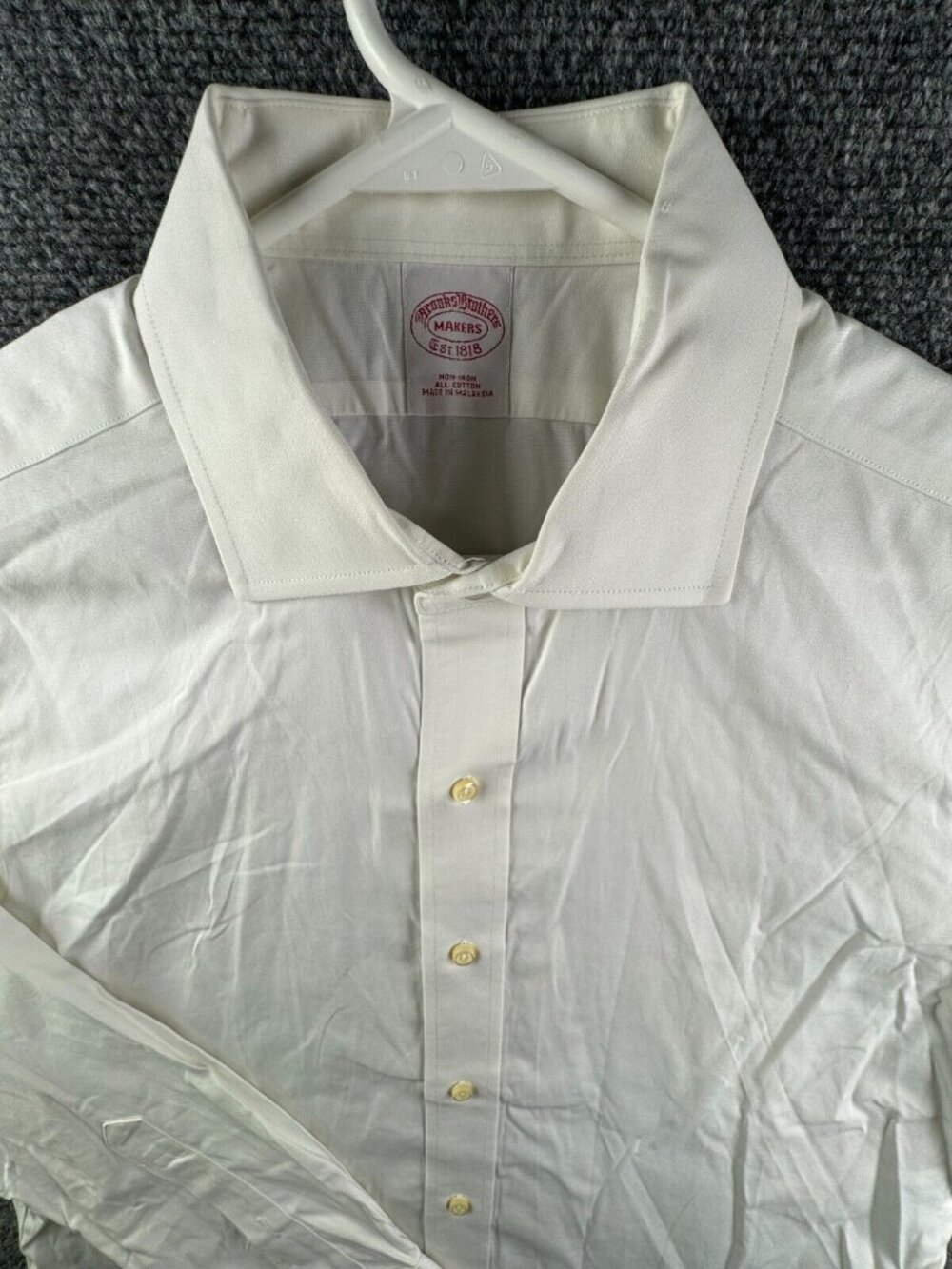 Brooks Brothers Makers Cotton Long Sleeve Button Up Shirt Non Iron Size 16.5